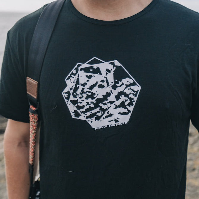 Close Up of Short Sleeve Merino Shirt Cloud Kingdom