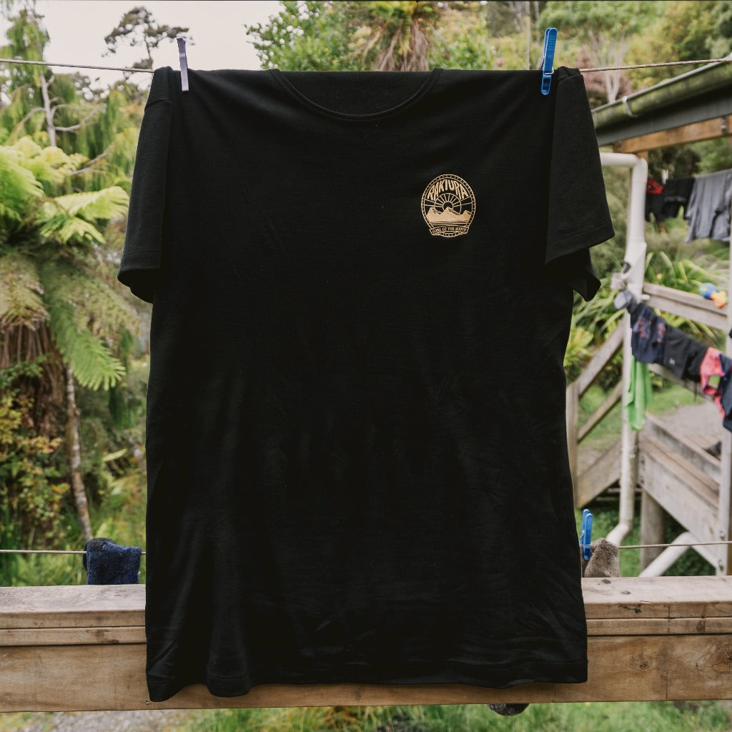 National Park Soft Merino Short Sleeve T-Shirt Black