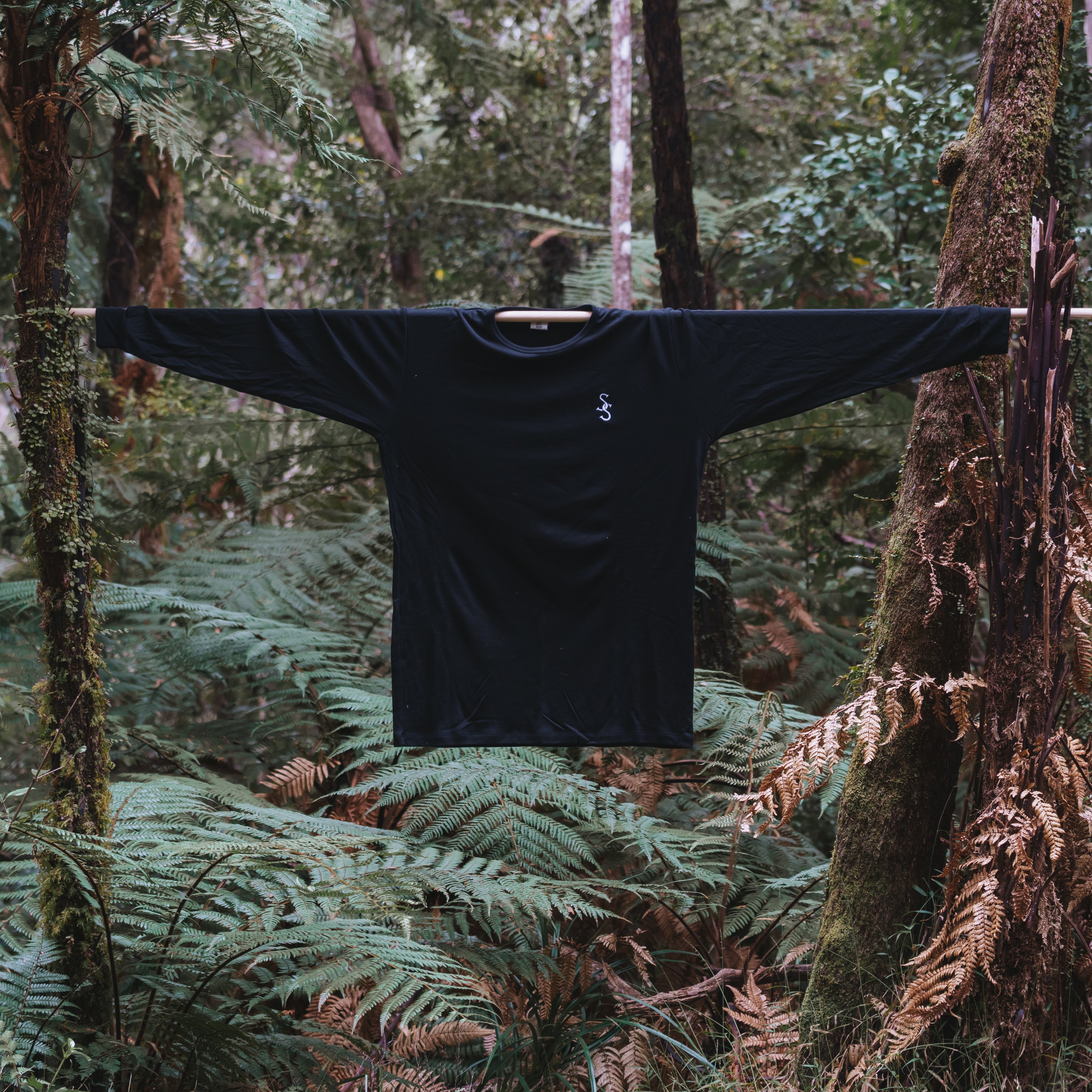 Basic Merino Long Sleeve T-Shirt Black