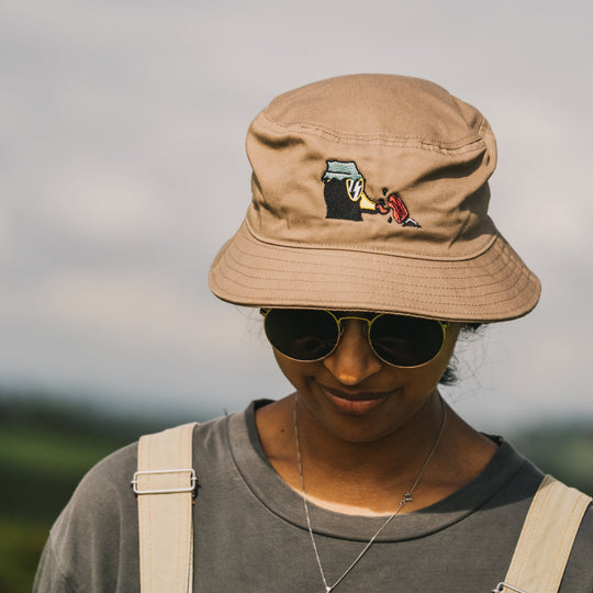 Stay Cool New Zealand made Bucket Hut Brown